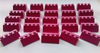 LEGO ROOF SLOPES BRICKS MAGENTA X 25