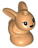 LEGO Animal Medium Nougat Baby Bunny Rabbit Sitting Friends Minifigure (Minu)