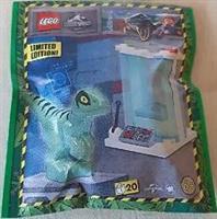 Jurassic LEGO Foil Pack 122327 World Raptor and incubator Rare