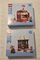 Lego Christmas Seasonal Winter Gazebo Set 40778 + Lego 40776 Hot Chocolate Stand