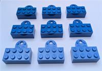 Lego 9 x Blue 2x4 Magnet Display Brick Stands 74188c01 CMF Minifigures FREE P+P