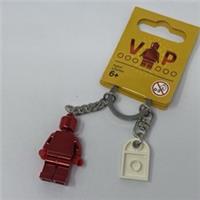 Lego Key Chain: 5005205 VIP Chrome Red Minifigure Key Chain LEGO Logo Tile 2017