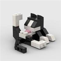 Animal Series 62Pcs MOC Bricks Cat Figires DIY Building Blocks Kids Education To