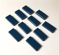 10 x LEGO 1 x 2 Tile - Dark Blue - Part 3069 b - NEW Smooth Lot