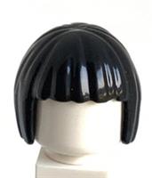 LEGO Minifigure Hair - Short Bob Cut Style - Black - New