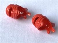 2 x LEGO Ninja / Ninjago Minifigure Headgear Wrap / Hood - Red - Part 30177 New