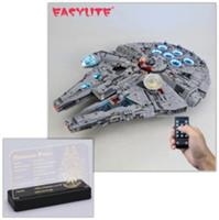 Led Light Kit Set or Nameplate for Lego 75192 Millenium Falcon + Remote