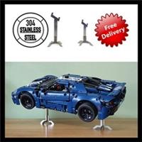 Display stand for LEGO Technic 2022 Ford GT 42154 Mount STAINLESS STEEL