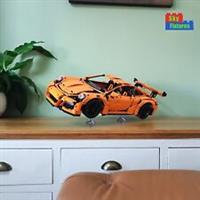 Display stand for LEGO Technic Porsche 911 GT3 RS 42056 STAINLESS STEEL