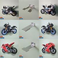 Wall mount for Lego Ducati Panigale 42202 BMW M 1000 RR 42130 Yamaha MT 10 42159