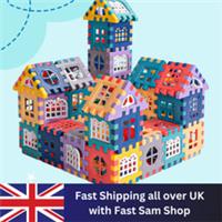 104pcs Large scale house building blocks set window design construction toys
