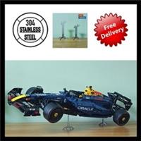 Display Stand for LEGO Technic Red Bull Racing F1 Car 42206 STAINLESS STEEL