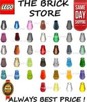 LEGO 1X1 CONE - 4589 - SELECT QTY & COL - NO TOP GROOVE - BESTPRICE - FAST NEW