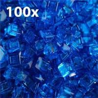 100 x LEGO 54200 Cheese Slope 1 x 1 x 2/3 Transparent Trans Dark Blue Water