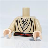 Lego SJBricks Star Wars - Tan Robe Torso (Flesh) - Custom Pad Printed