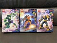 LEGO Super Heroes: Hulk( 76241), Rocket (76243), Thanos (76242) Mech Armour
