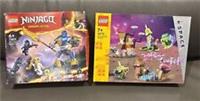 Lego Sets. 40716 Alien Planet Habitat, 61805 Ninjago Jays Merch Battle Pack