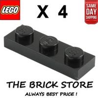 4 X LEGO 3623 - BLACK - PLATE - SIZE 1 x 3 - BESTPRICE - FAST - NEW