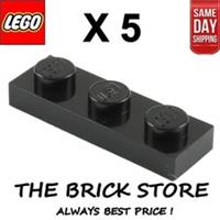 5 X LEGO 3623 - BLACK - PLATE - SIZE 1 x 3 - BESTPRICE - FAST - NEW