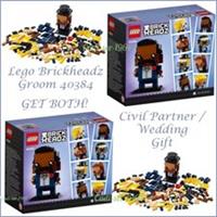 Lego Groom Brickheadz 40384 NEW Civil Partnership / Wedding Gift GET 2 GROOMS