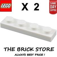 2 X LEGO 3710 - WHITE - PLATE - SIZE 1 x 4 - BESTPRICE - FAST - NEW