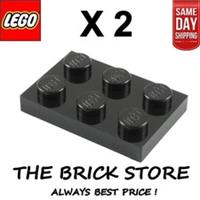 2 X LEGO 3021 - BLACK - PLATE - SIZE 2 x 3 - BESTPRICE - FAST - NEW