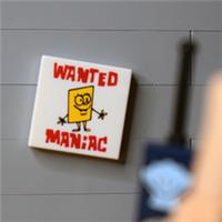 SJBricks SpongeBob Wanted Maniac Poster - Custom Pad Printed