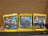 Lego Batman Polybag Mini Builds 3 Sealed Sets Batmobile Batcopter & Tumbler New
