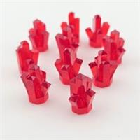 10 x LEGO Ruby Red Crystal Rock / Gem / Treasure - Part 52 - Rubies Gemstones