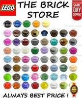 LEGO 1 X 1 PLATE ROUND STRAIGHT SIDE - 4073 - SELECT QTY & COL - 👍 - FAST - NEW