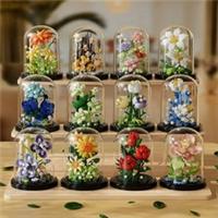 Flower Bouquet Set LEGO Flowers Display Gift Home Dcor Boutique UK