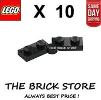 10 X LEGO BLACK HINGE PLATE 1x4 SWIVEL TOP / BASE HINGE - 2429c01 - FAST - NEW