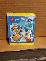 Lego City Artic Explorer Minifigure With Husky Polybag