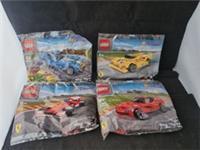 Lego 2014 Ferrari V-Power Shell Polybag Set 0f 4 (40190 40191 40192 40193) New