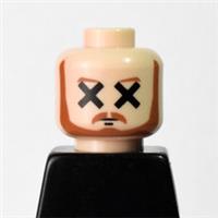 Lego Star Wars Flesh Qui Gon Jinn Death Head - Custom Pad Printed - SJBricks