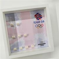 Display case Frame for Lego Team GB 8909 Olympics minifigures figures 27cm