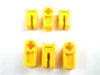 6x New Yellow Lego technic Axle and Wire Connector 49283