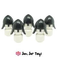 LEGO Knight Helmets Black With Neck Protector 5 x NEW Castle Kingdoms HG1
