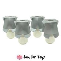 LEGO Knight Armour Breastplates 4 x NEW Flat Silver Plain Leg Protection W30