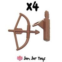 LEGO Bow Arrow Quiver - Reddish Brown 4 x NEW W4