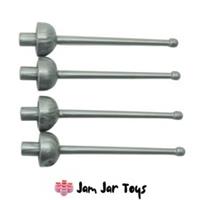 LEGO Minifigure Swords 4x NEW Silver Foil / Epee Weapons Castle MOC W6