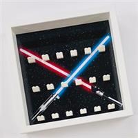 Display Frame case for Lego Star Wars minifigures lightsabers figures 27cm