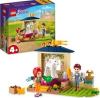 LEGO 41696 Friends Pony-Washing Stable Horse Toy with Mia Mini- Doll Farm Animal