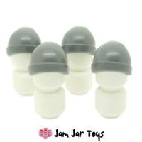 LEGO Minifigure Hats - Cap / Ski / Beanies - Dark Stone Grey 4 x NEW HG9