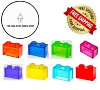 LEGO 1x2 Brick Transparent ( 10 Pack ) 3065 Choose Colour NEW FREE P&P