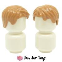 LEGO Minifigure Hair Wig 2 x NEW Medium Dark Flesh Tousled With Side Parting H93