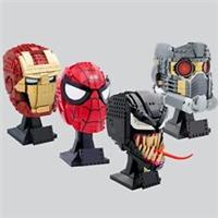 Lego Marvel Character Head Sets - Venom Ironman Starlord Spiderman