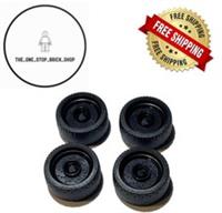 LEGO Black Wheel 24 x 12 with Black Tyre ( 4 Pack ) 72206 NEW FREE P&P