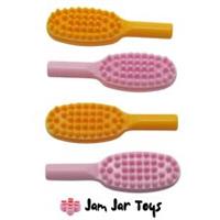 LEGO Hairbrushes Brush For Minifigures 4 x NEW 2 Each of Bright Pink, Orange A25