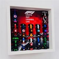 Display frame for Lego Formula One 71049 Series F1 Collectible Race Cars 27cm